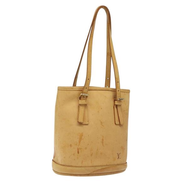 LOUIS VUITTON Nomad Leather Bucket PM Shoulder Bag Beige M85001 - Picture 1 of 16